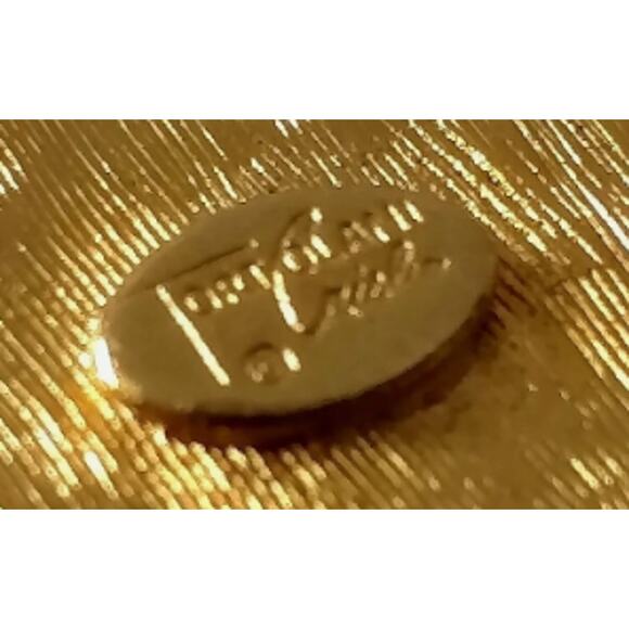 Tortolani Crislu VTG Crystals Beads Costume signed Necklace Makers Mark goldtone - Picture 4 of 16